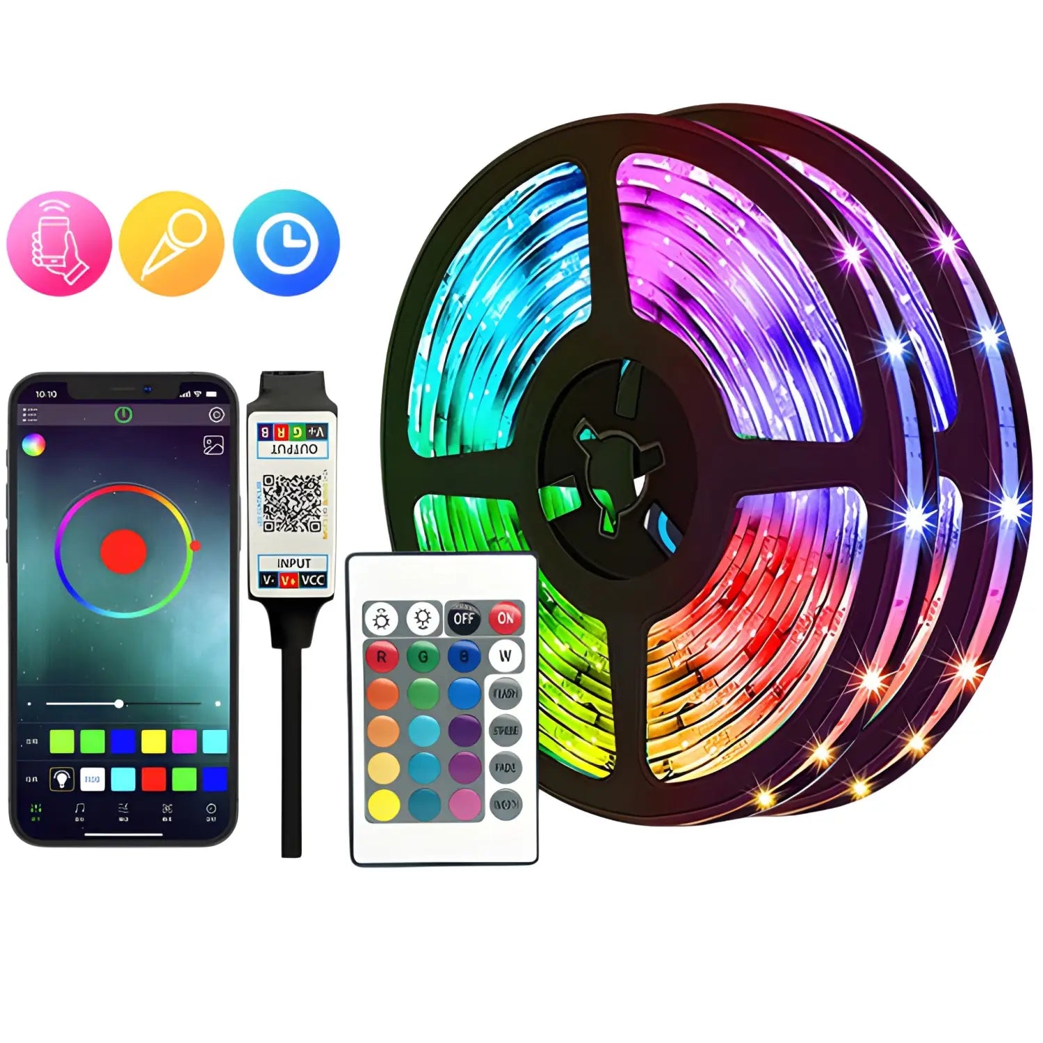 Smart LED Lights Bluetooth RGB Strip with Remote Control