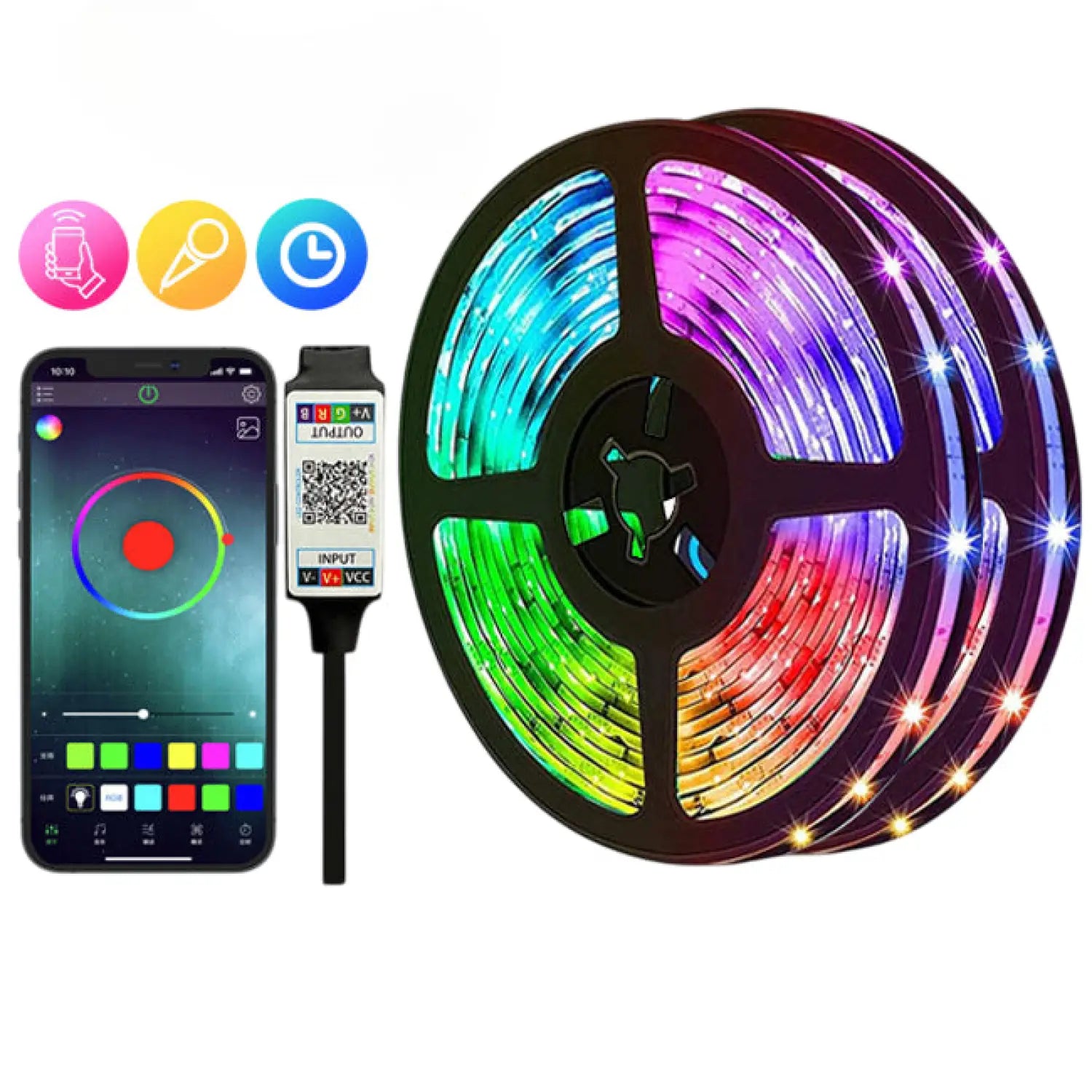 Smart LED Lights Bluetooth RGB Strip with Remote Control